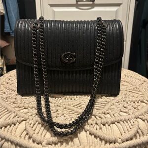 Coach Black Quilted Shoulder Bag